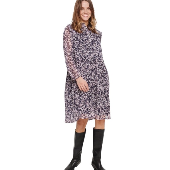 Saint Tropez PresleySZ Long Sleeve Midi Dress Mulberry Purple Size S - Picture 14 of 14